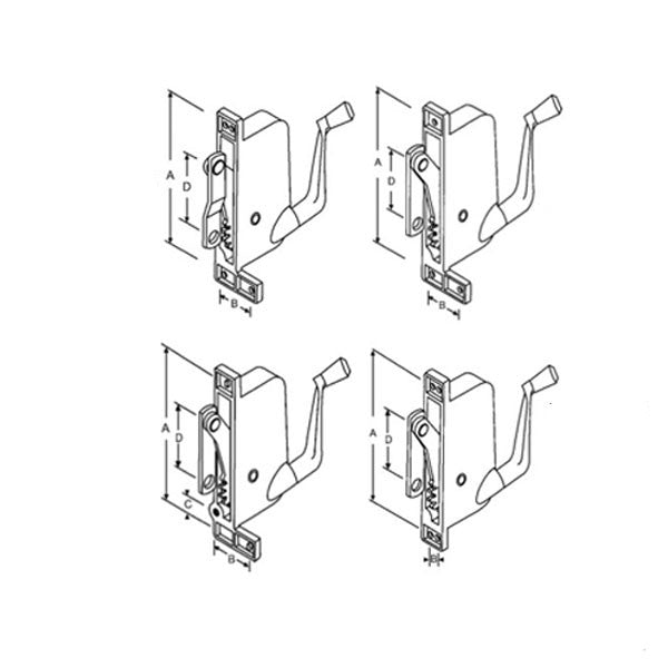 Type 3 Awning Window Operator, Miami Windows, Right Hand - Aluminum