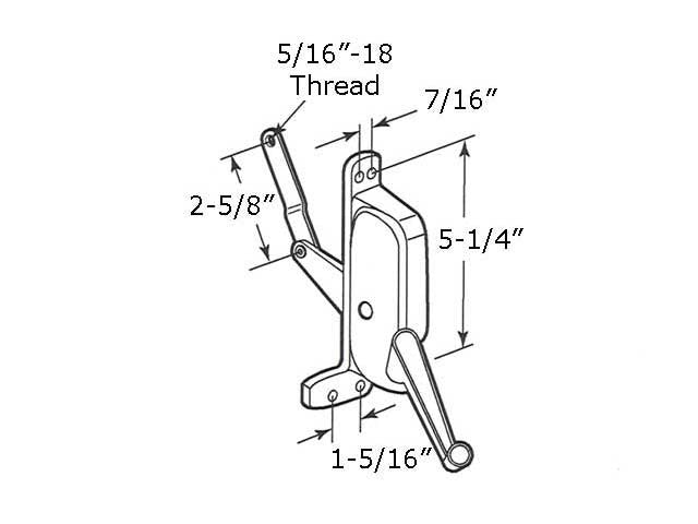Operator, Type 1 Awning Window, Pan American RH - Aluminum