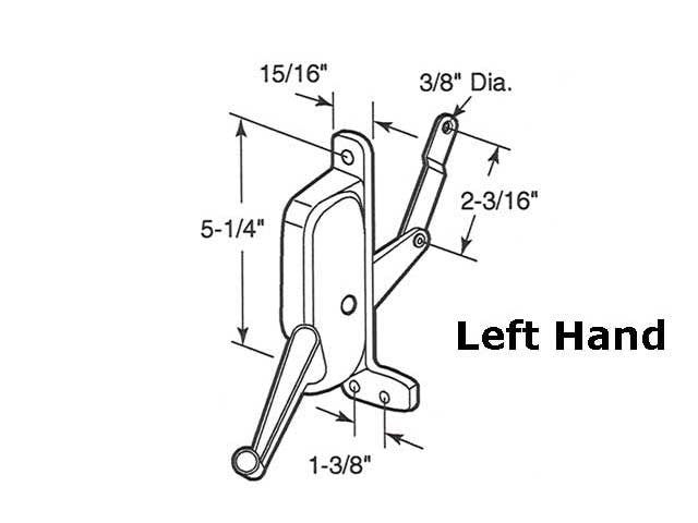 Operator, Type 2 Awning Window, Aluminum, Stanley-C&E LH