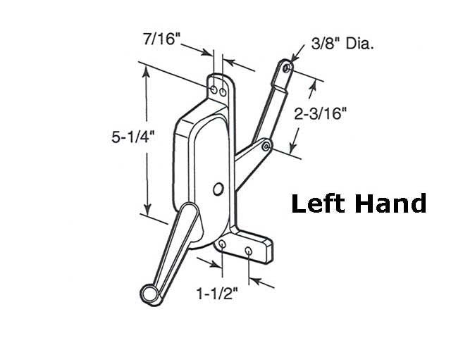 Operator, Type 1 Awning Window, Stanley Left Hand