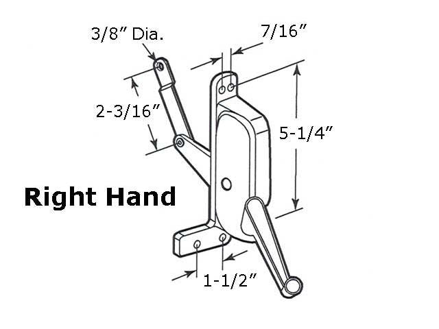 Operator, Type 1 Awning Window, Stanley Right Hand