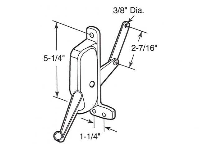 Operator, Type 2 Awning Window, Alumnium ABC LH