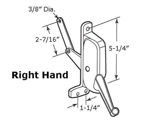 Operator, Type 2 Awning Window, ABC, Aluminum RH - Each