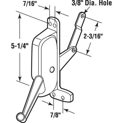 Awning Operator for Ware Windows - Left - Aluminum