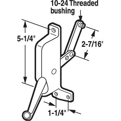 Awning Operator for T.M. Windows - Left - Aluminum