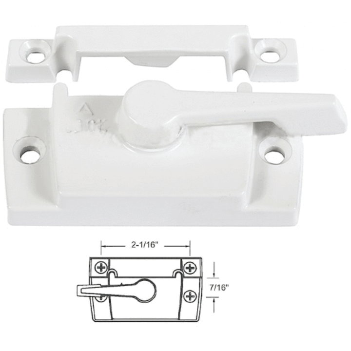 Truth Hardware Window Sash Lock With Lugs- 7/16" Backset 2-1/16" Mounting Holes