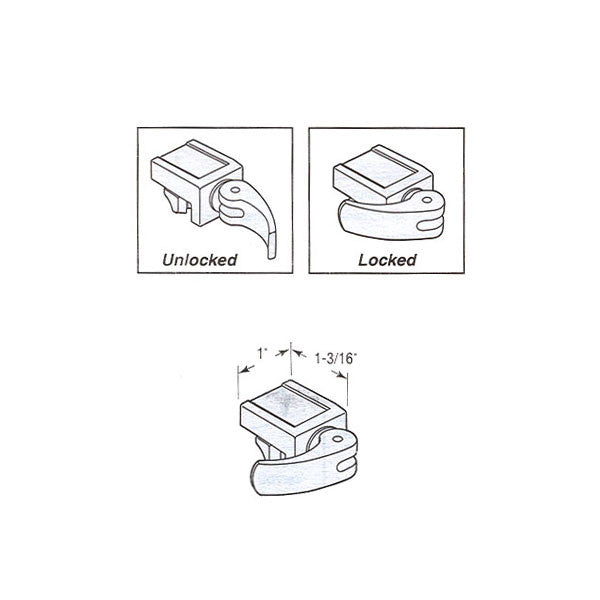 Lock for Vinyl Windows - White