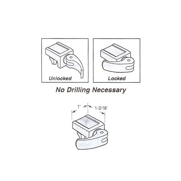 Lock for Vinyl Windows - White