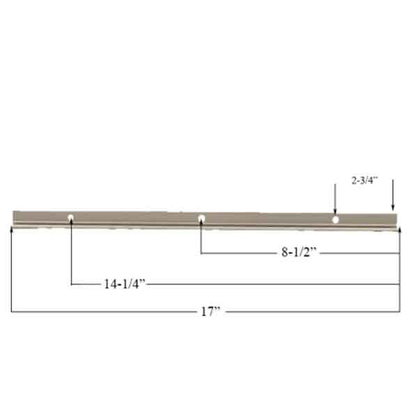 Roto 17" Surface Mount Track Only - No Guide