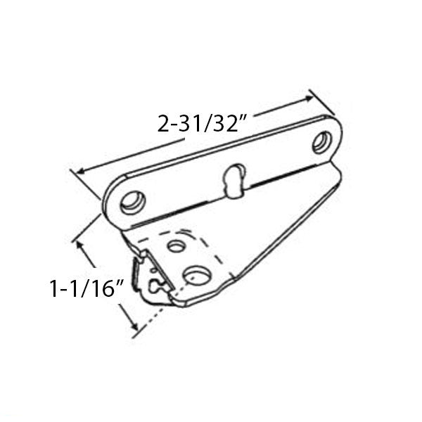 Roto Sash Bracket Assembly 35mm Face mount, Right Hand - Stainless