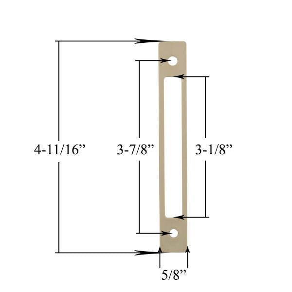 Mounting Bracket, Vinyl for Single or Multipoint Sash Lock - Tan