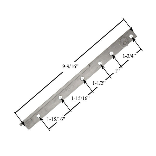Roto 10" Hinge Track Set, HG05 Series - Stainless Steel