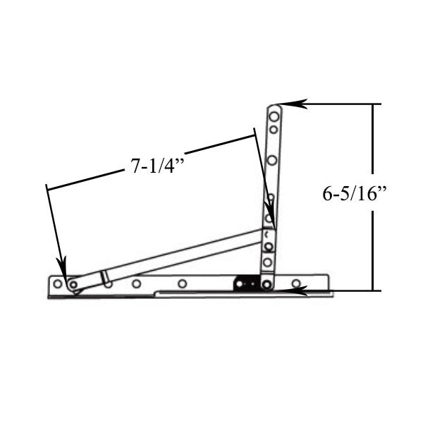 Roto 10 inch Left and Right Egress Hinge Set, HG05 Series - Stainless Steel