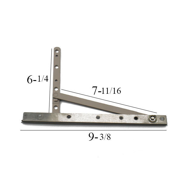 Roto 9-5/8 Left And Right Egress Hinge Set 7/16" Stack - Powder Coat *DISCONTINUED*