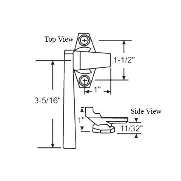 Project-Out two hole cam Handle, Left Hand