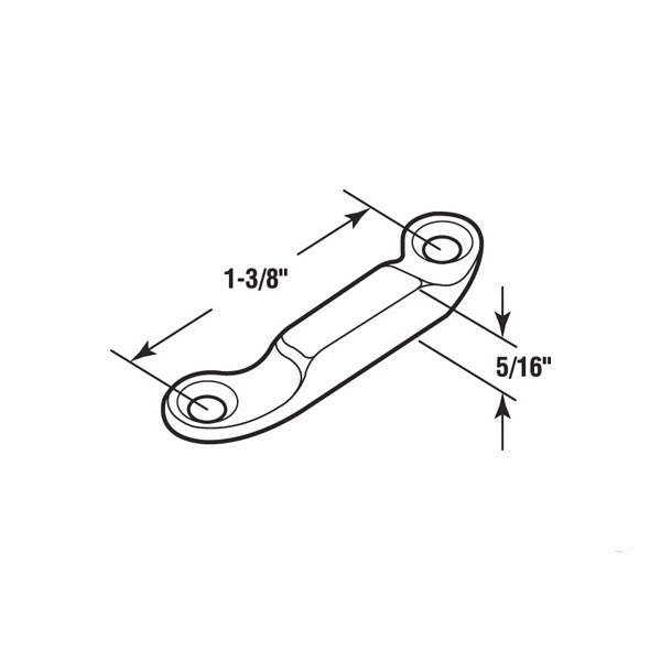 1-3/8" Casement Keeper or Strike - White Bronze