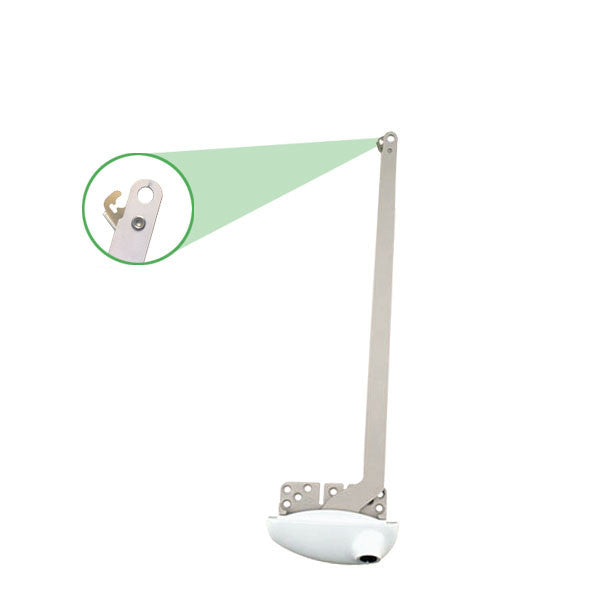 Roto 13-1/2" Single Arm Pro Drive, LH Vinyl Window Application - White