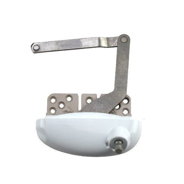 Roto 8-1/64" Stainless Steel Split Arm, X-Drive, RH Vinyl Window Application - G2 White