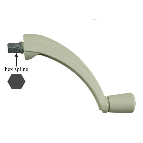 Roto 8-1/64" Split Arm Pro Drive, Inverted Arm, LH For Wood Windows - Almond