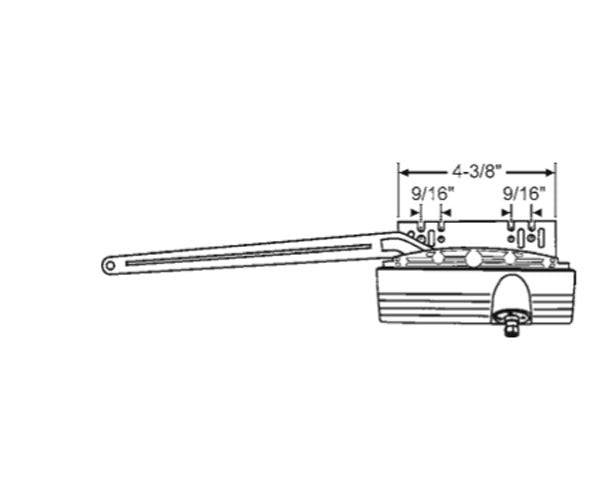 Roto 10" Straight Arm Awning Window Operator - White *DISCONTINUED*