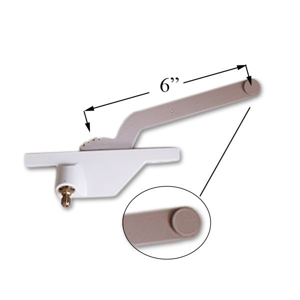 Jordan 6" Single Arm LH Casement Operator - White