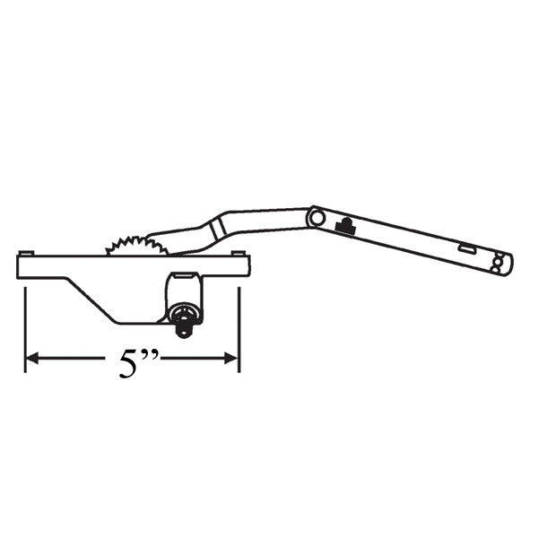Rear Mount Dyad Casement Operators, 5-1/8" - Right Hand