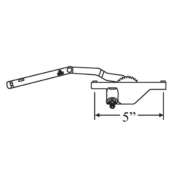 Rear Mount Dyad Casement Operator, 5-1/8" - Left Hand