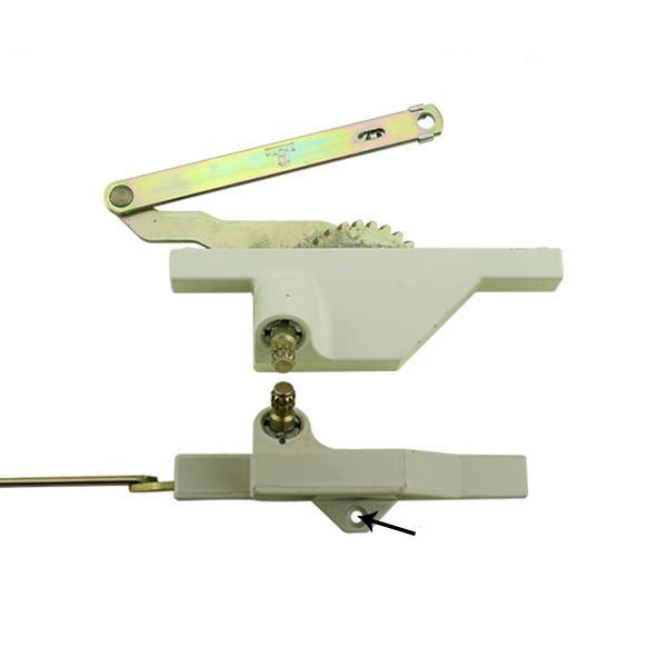 Rear Mount Dyad Casement Operator with Stability Tab, 5-9/16 YDI Arm, Left Hand - Beige