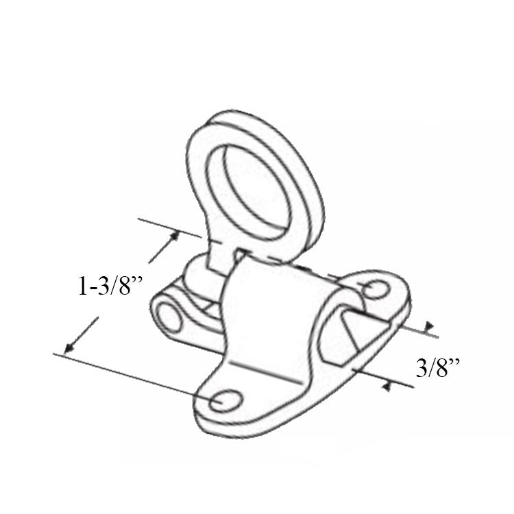 Snap Lock, Spring Catch for Projecting Windows -1-3/8 Holes - Bronze