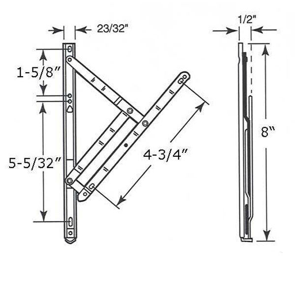 Hinge, Casement & Projecting 8” - 19 lbs