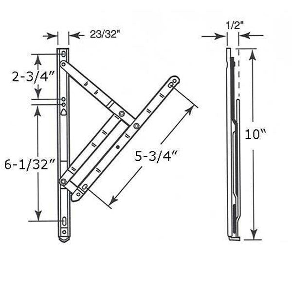 Hinge, Casement & Projecting 10” - 23 lbs
