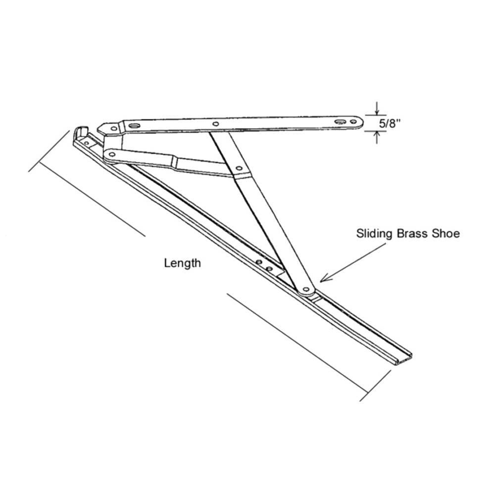 Truth Hardware Egress Stainless Steel 4-Bar Casement Window Hinge
