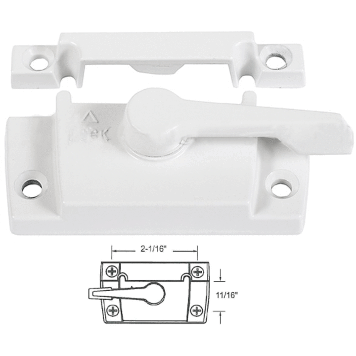 Truth Hardware Window Sash Lock With Lugs- 11/16" Backset 2-1/16" Mounting Holes