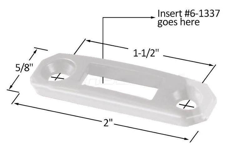 Truth Hardware Locking Handle Strike Plate - White