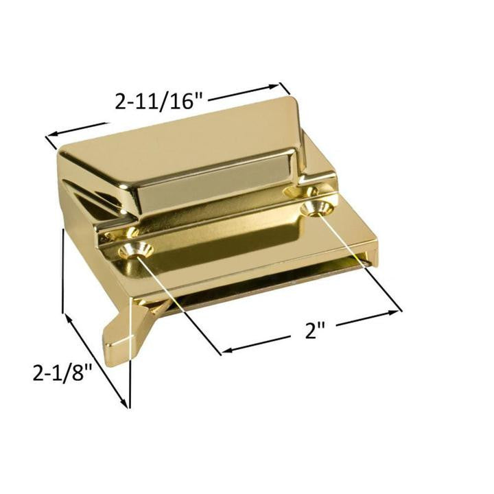 Truth Hardware Low Profile Window Sash Lock With 2" Screw Holes - Brass