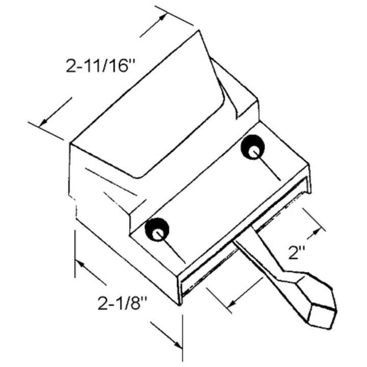 Truth Hardware Low Profile Window Sash Lock With 2" Screw Holes - Clay