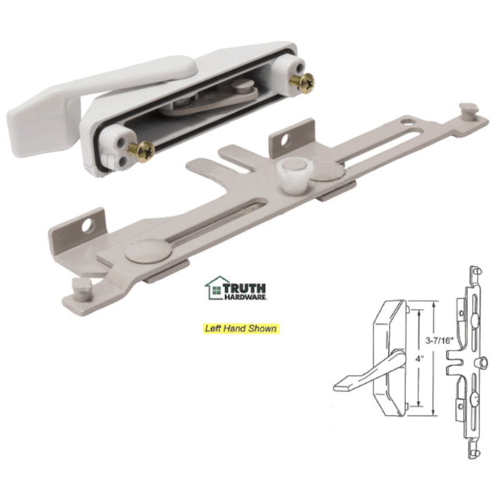 Truth Hardware Casement Window Multi-Point Sash Lock Assembly - White