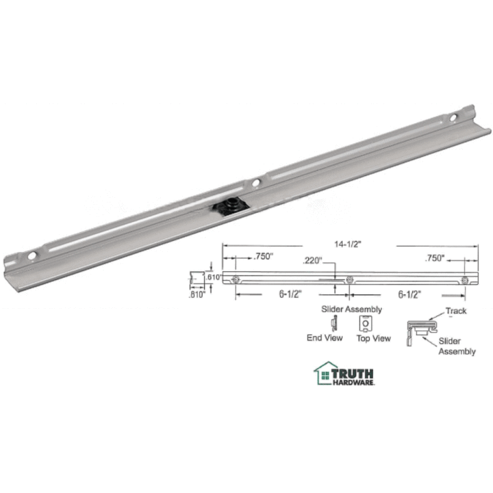 Truth Hardware 14-1/2" "Maxim" Dual-Arm Casement Window Operator and "Encore" Dual-Arm Casement Window Operator Track