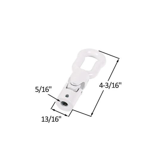 Truth Hardware 45 Degree Universal Joint with Pole Eye for 5/16" Spline Size - White