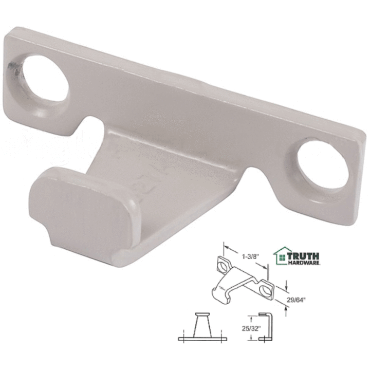 Truth Hardware Sash Lock Keeper; 1-3/4" Wide, 7/8" Projection