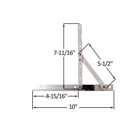 Truth Hardware 10" Concealed Casement Window Hinges - 14.75