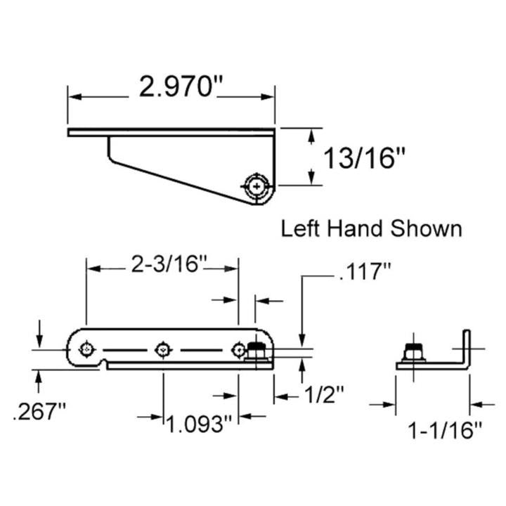 Truth Hardware Casement Window Stud Bracket with Snap Stud