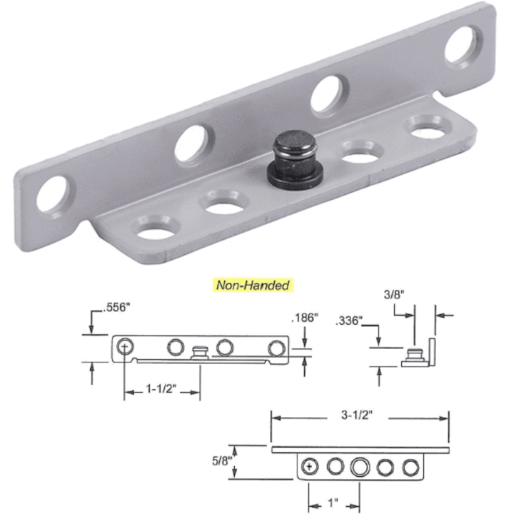 Truth Hardware Stud Bracket with Snap Stud for Maxim Window Operators