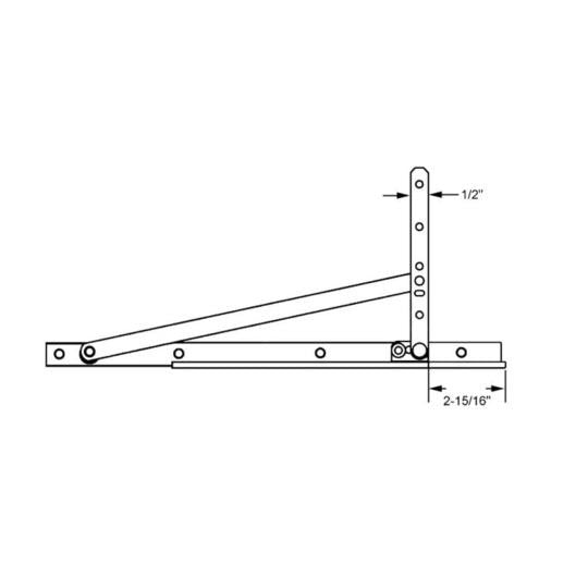 Truth Hardware 13" Maxim Concealed Casement Window Hinge