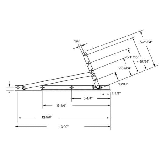 Truth Hardware 13" Maxim Concealed Casement Window Hinge