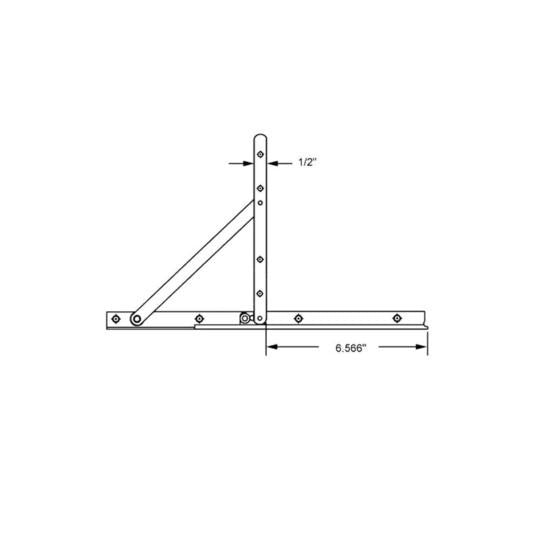 Truth Hardware 13" Concealed Washability Casement Window Hinge
