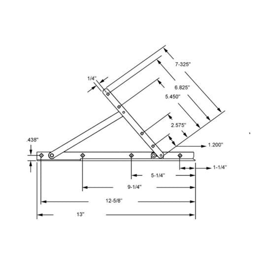 Truth Hardware 13" Concealed Washability Casement Window Hinge