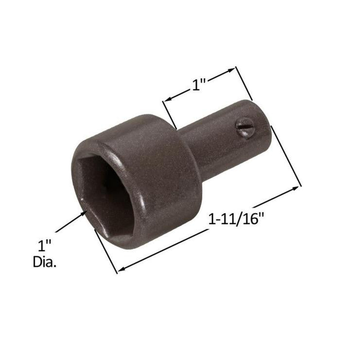Truth Hardware Hex Drive Socket Adaptor - Brown