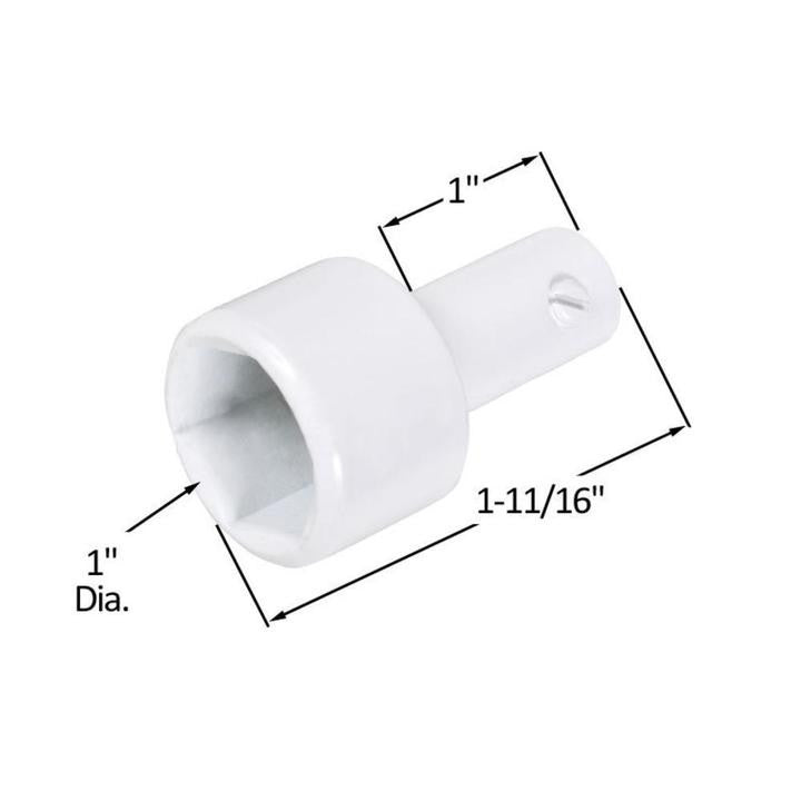 Truth Hardware Hex Drive Socket Adaptor - White