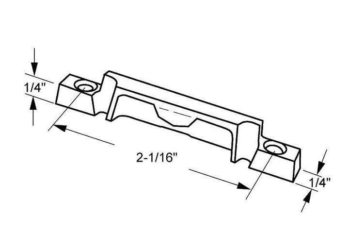 Truth Hardware Cam Lock Keeper with 2-1/16" Screw Holes